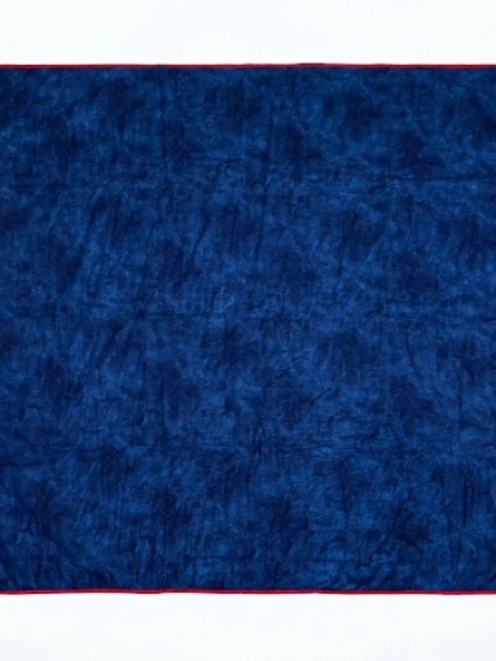 Handmade Log Cabin Quilt Throw 53x54 Blue Red